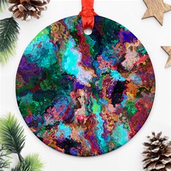 Seamless Abstract Colorful Tile Ornament (round) by Pakrebo