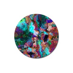 Seamless Abstract Colorful Tile Magnet 3  (round) by Pakrebo