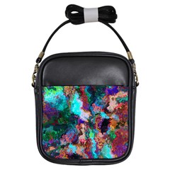 Seamless Abstract Colorful Tile Girls Sling Bag by Pakrebo