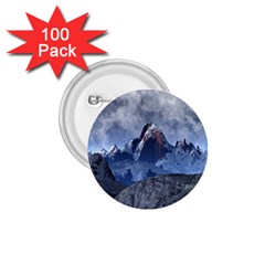 Mountains Moon Earth Space 1 75  Buttons (100 Pack)  by Pakrebo