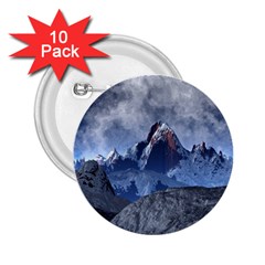 Mountains Moon Earth Space 2 25  Buttons (10 Pack)  by Pakrebo