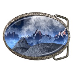 Mountains Moon Earth Space Belt Buckles by Pakrebo