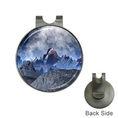 Mountains Moon Earth Space Hat Clips With Golf Markers by Pakrebo