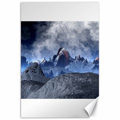 Mountains Moon Earth Space Canvas 20  X 30  by Pakrebo