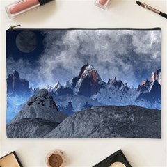 Mountains Moon Earth Space Cosmetic Bag (xxxl) by Pakrebo