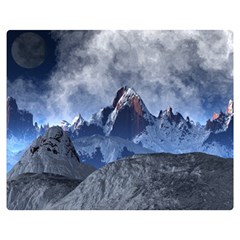 Mountains Moon Earth Space Double Sided Flano Blanket (medium)  by Pakrebo