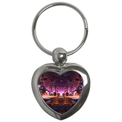 Fractal Mandelbulb 3d Key Chains (heart)  by Pakrebo