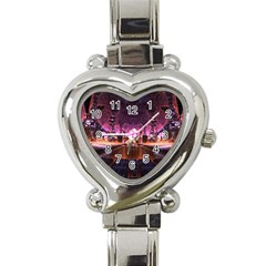 Fractal Mandelbulb 3d Heart Italian Charm Watch by Pakrebo