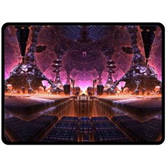 Fractal Mandelbulb 3d Fleece Blanket (large)  by Pakrebo