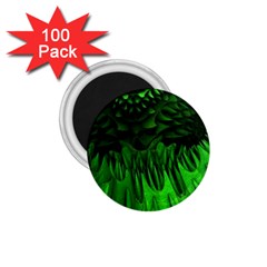 Fractal Rendering Background Green 1 75  Magnets (100 Pack)  by Pakrebo