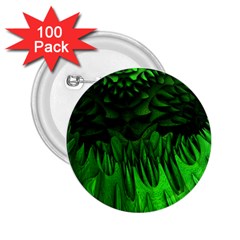 Fractal Rendering Background Green 2 25  Buttons (100 Pack)  by Pakrebo