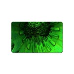 Fractal Rendering Background Green Magnet (Name Card) Front