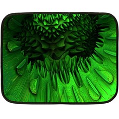 Fractal Rendering Background Green Fleece Blanket (mini) by Pakrebo