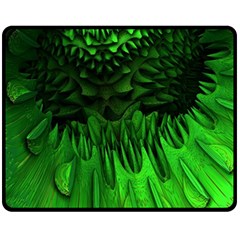 Fractal Rendering Background Green Fleece Blanket (medium) 