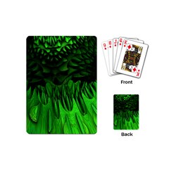 Fractal Rendering Background Green Playing Cards (mini)