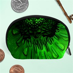 Fractal Rendering Background Green Accessory Pouch (large) by Pakrebo