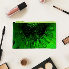 Fractal Rendering Background Green Cosmetic Bag (xs) by Pakrebo