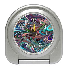 Seamless Abstract Marble Colorful Travel Alarm Clock by Pakrebo