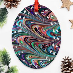 Seamless Abstract Marble Colorful Oval Filigree Ornament (two Sides) by Pakrebo