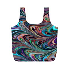 Seamless Abstract Marble Colorful Full Print Recycle Bag (m) by Pakrebo