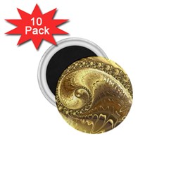 Fractal Golden Background Aesthetic 1 75  Magnets (10 Pack)  by Pakrebo