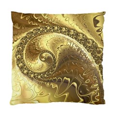 Fractal Golden Background Aesthetic Standard Cushion Case (one Side) by Pakrebo