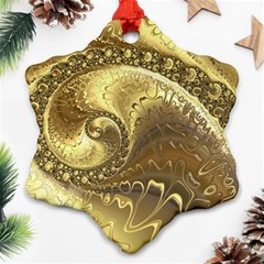 Fractal Golden Background Aesthetic Ornament (snowflake)