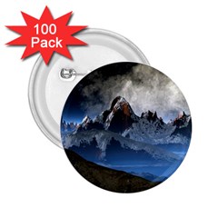 Mountains Moon Earth Space 2 25  Buttons (100 Pack)  by Pakrebo