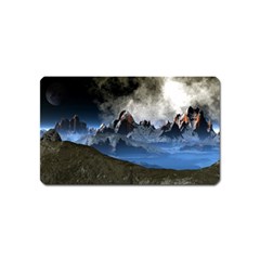 Mountains Moon Earth Space Magnet (name Card) by Pakrebo