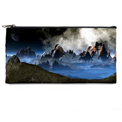 Mountains Moon Earth Space Pencil Cases by Pakrebo