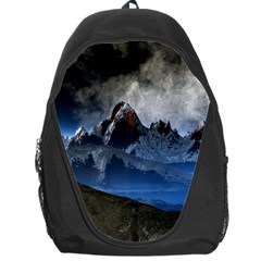 Mountains Moon Earth Space Backpack Bag by Pakrebo