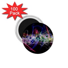 Brush Particles Music Clef Wave 1 75  Magnets (100 Pack)  by Pakrebo