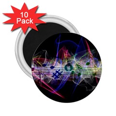 Brush Particles Music Clef Wave 2 25  Magnets (10 Pack)  by Pakrebo