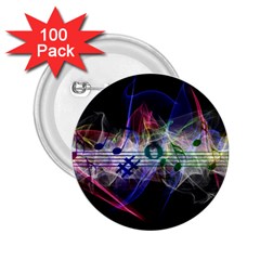 Brush Particles Music Clef Wave 2 25  Buttons (100 Pack)  by Pakrebo