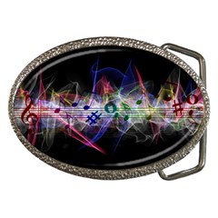 Brush Particles Music Clef Wave Belt Buckles by Pakrebo