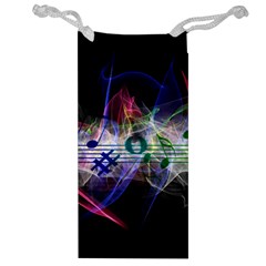 Brush Particles Music Clef Wave Jewelry Bag by Pakrebo