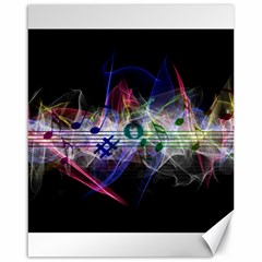 Brush Particles Music Clef Wave Canvas 16  X 20  by Pakrebo