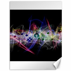 Brush Particles Music Clef Wave Canvas 36  X 48  by Pakrebo