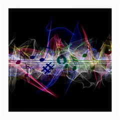 Brush Particles Music Clef Wave Medium Glasses Cloth (2-side) by Pakrebo