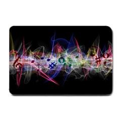 Brush Particles Music Clef Wave Small Doormat  by Pakrebo