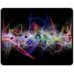 Brush Particles Music Clef Wave Fleece Blanket (medium)  by Pakrebo