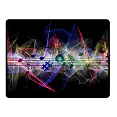 Brush Particles Music Clef Wave Fleece Blanket (small) by Pakrebo