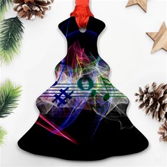 Brush Particles Music Clef Wave Ornament (christmas Tree)  by Pakrebo