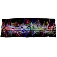 Brush Particles Music Clef Wave Body Pillow Case (dakimakura) by Pakrebo