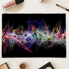 Brush Particles Music Clef Wave Cosmetic Bag (xxl) by Pakrebo