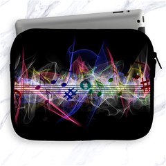 Brush Particles Music Clef Wave Apple Ipad 2/3/4 Zipper Cases by Pakrebo