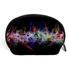 Brush Particles Music Clef Wave Accessory Pouch (large) by Pakrebo