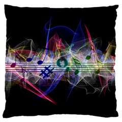 Brush Particles Music Clef Wave Standard Flano Cushion Case (one Side) by Pakrebo