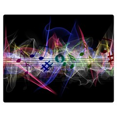 Brush Particles Music Clef Wave Double Sided Flano Blanket (medium)  by Pakrebo