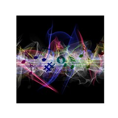 Brush Particles Music Clef Wave Small Satin Scarf (square) by Pakrebo